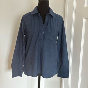 COS Indigo Turkish Cotton Blouse